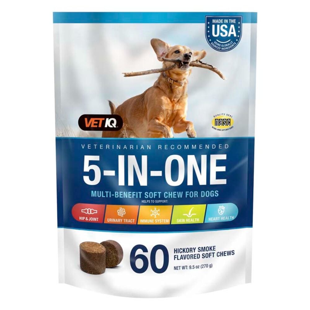 image of 5 in 1 Multi Benefit Dog Chews, 50 ct