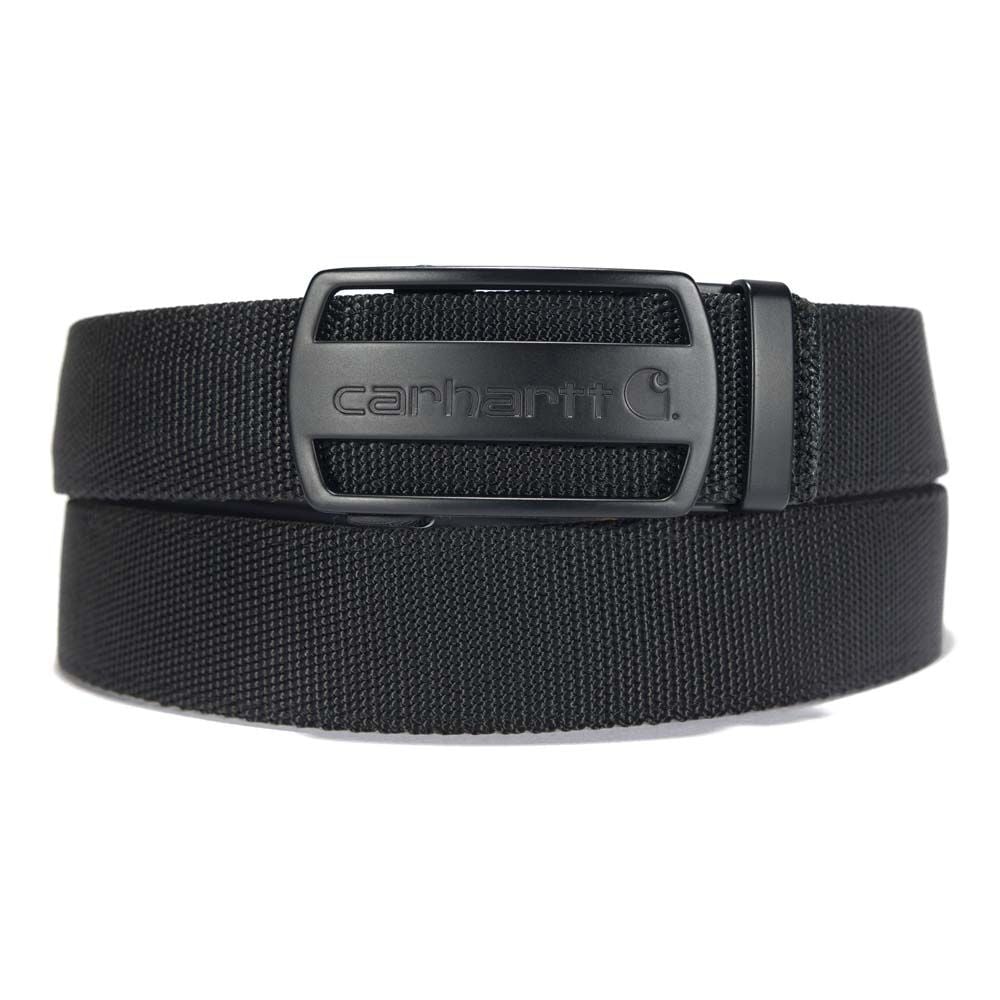 image of Men's Nylon Webbing Ratchet Belt, Black