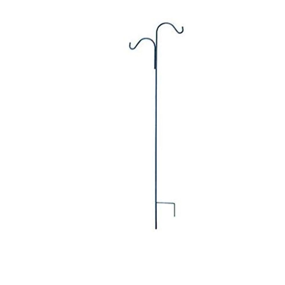 image of Double Shepherd Hook Double 1/2 -in X 24.5 -in X 84 -in Round Steel Black