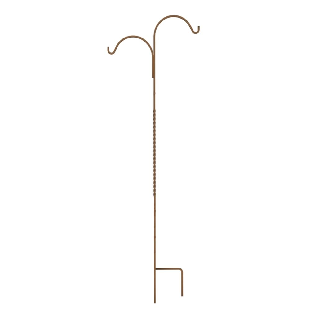 image of 84-inch Double Offset Twisted Wire Shepherd's Hook