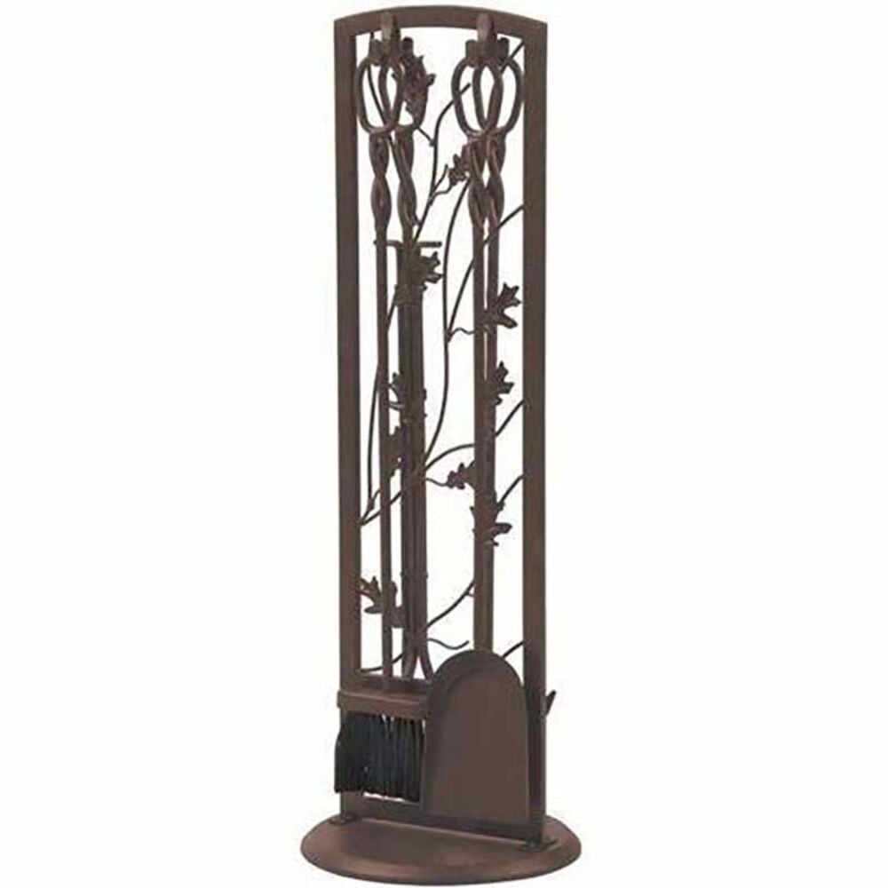 image of 5-Piece Oak Leaf Fireplace Toolset