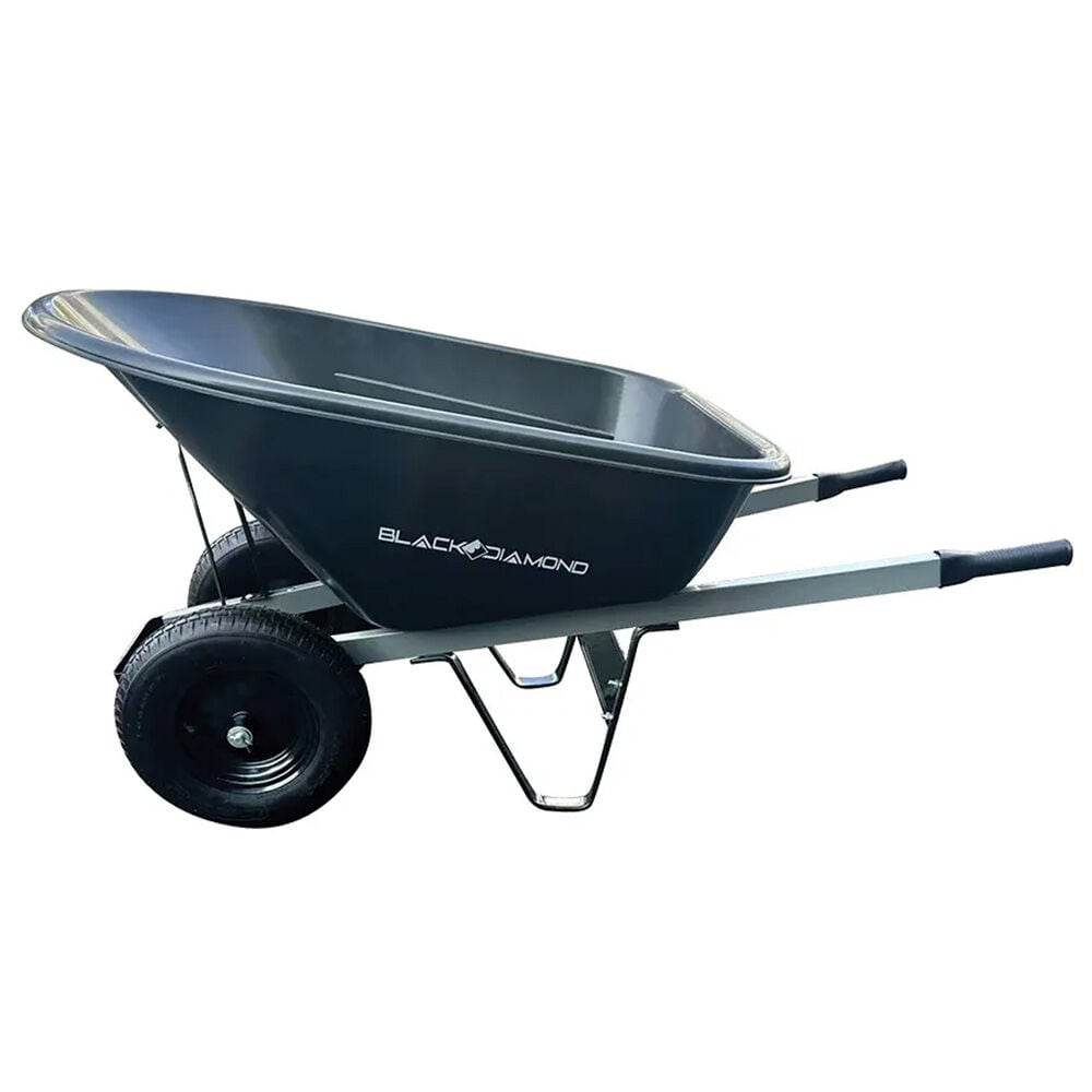image of Poly Wheelbarrow with Steel Handle- 8 cu ft, 2 Wheel