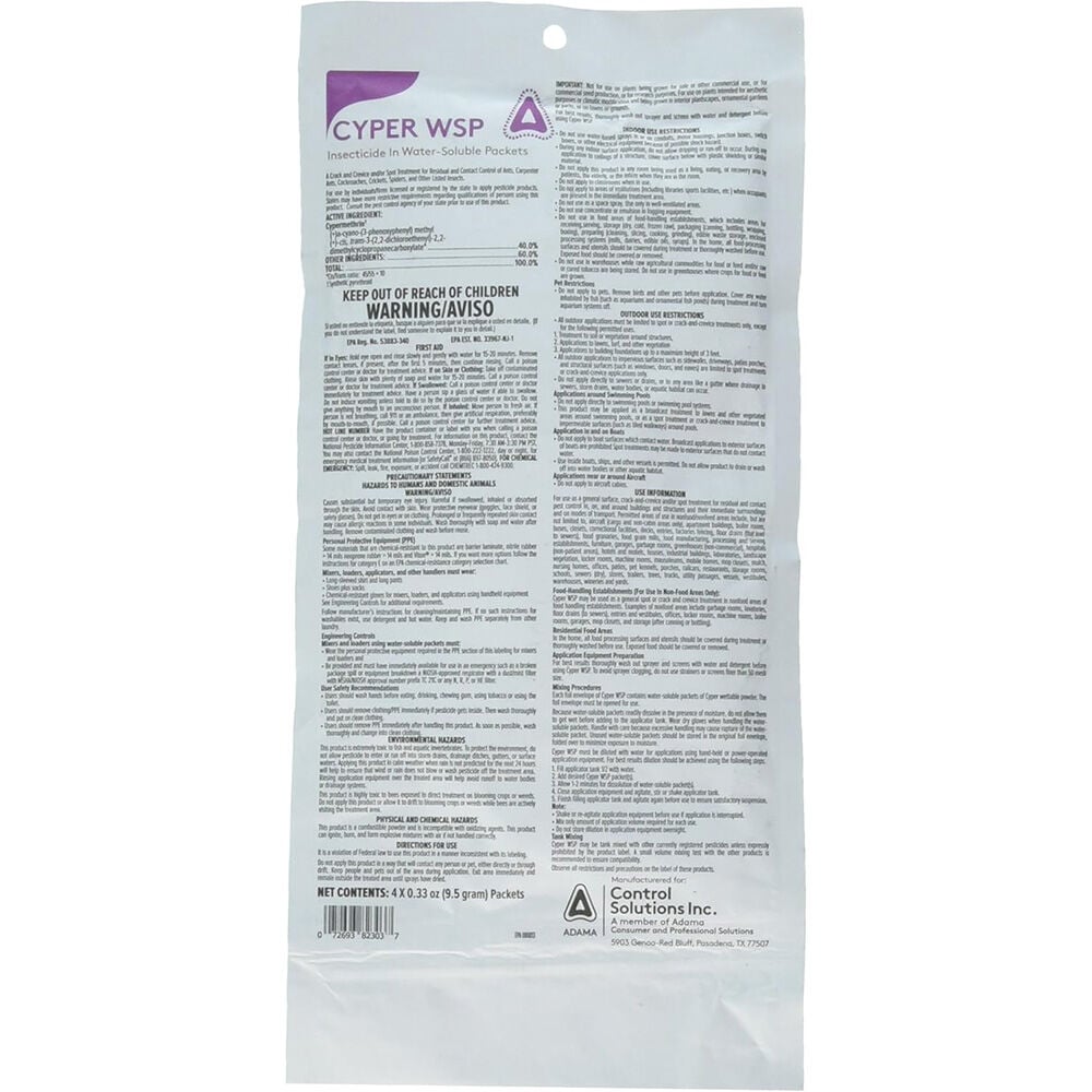 image of Cyper WSP Insecticide, 9.5 grams