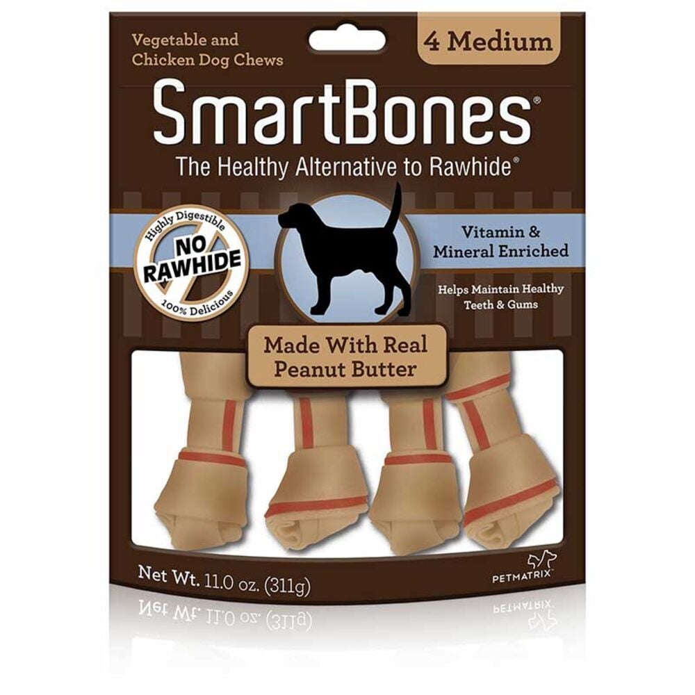 image of Medium Chews Peanut Butter Dog Treats, 4 count