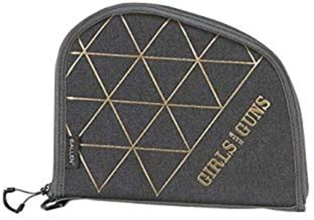 image of Girls with Guns 8-in Black Foiled Pistol Case