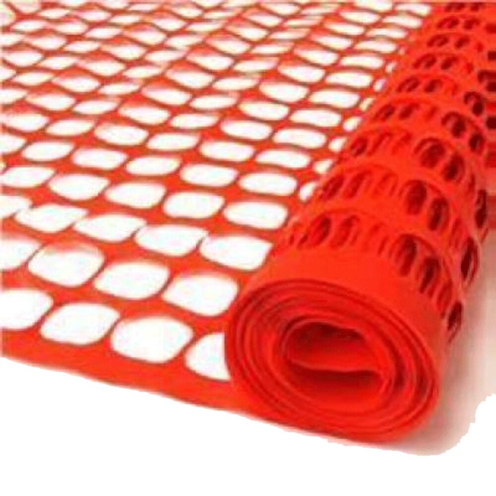 image of Orange Barrier Fence, 4 ft x 50 ft