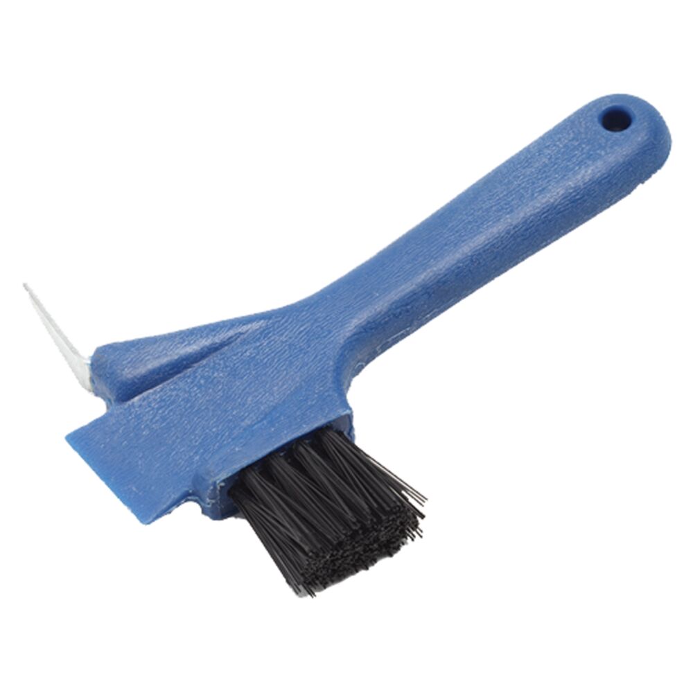 image of Blue Hoof Pick and Brush, 7 in