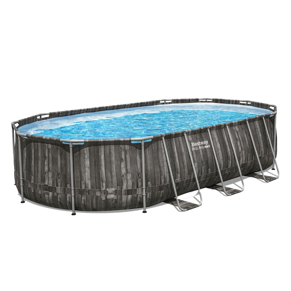 image of Power Steel 20-foot x 12-foot x 48-inch Oval Above Ground Pool