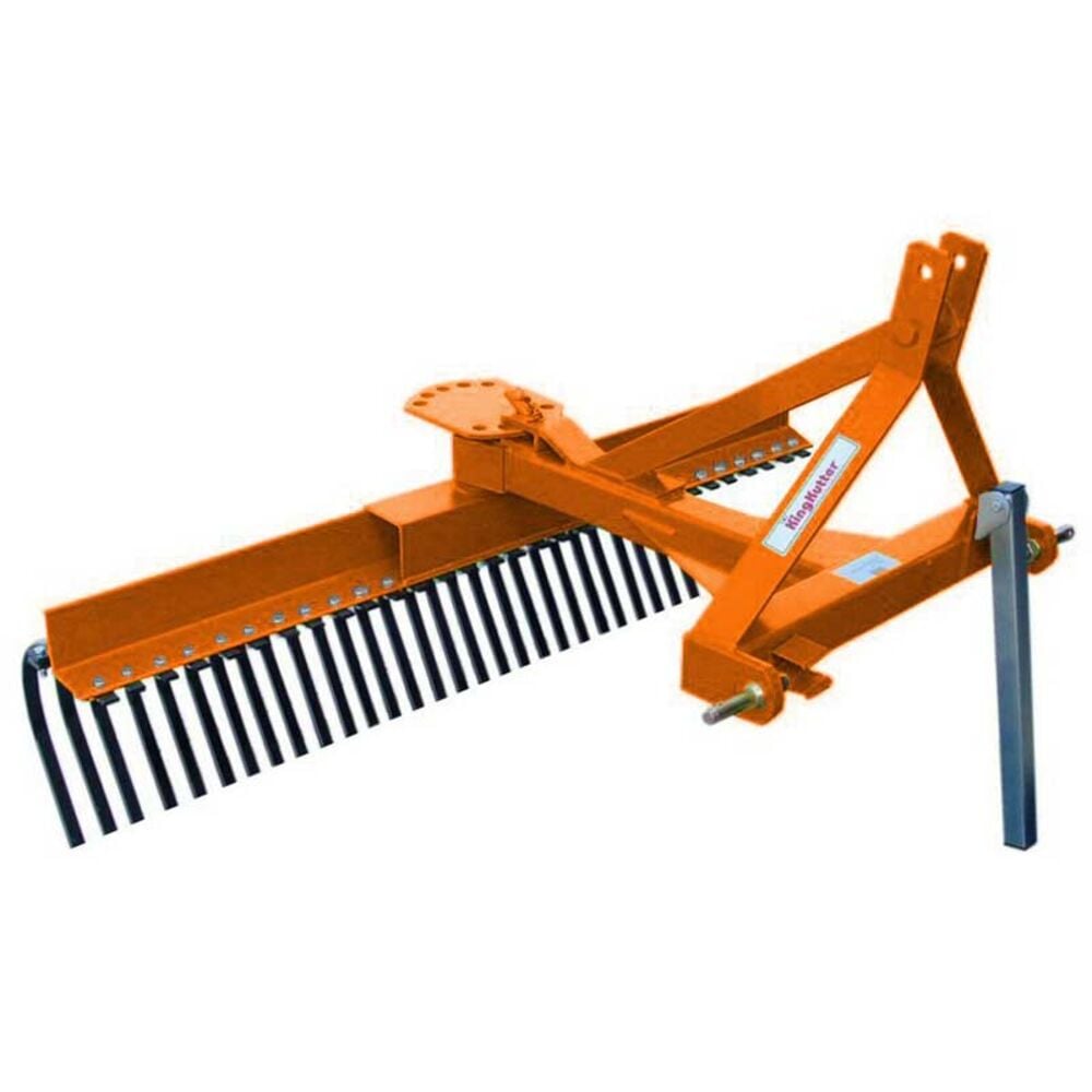 image of 5-ft Square Tube Yard Rake - Orange
