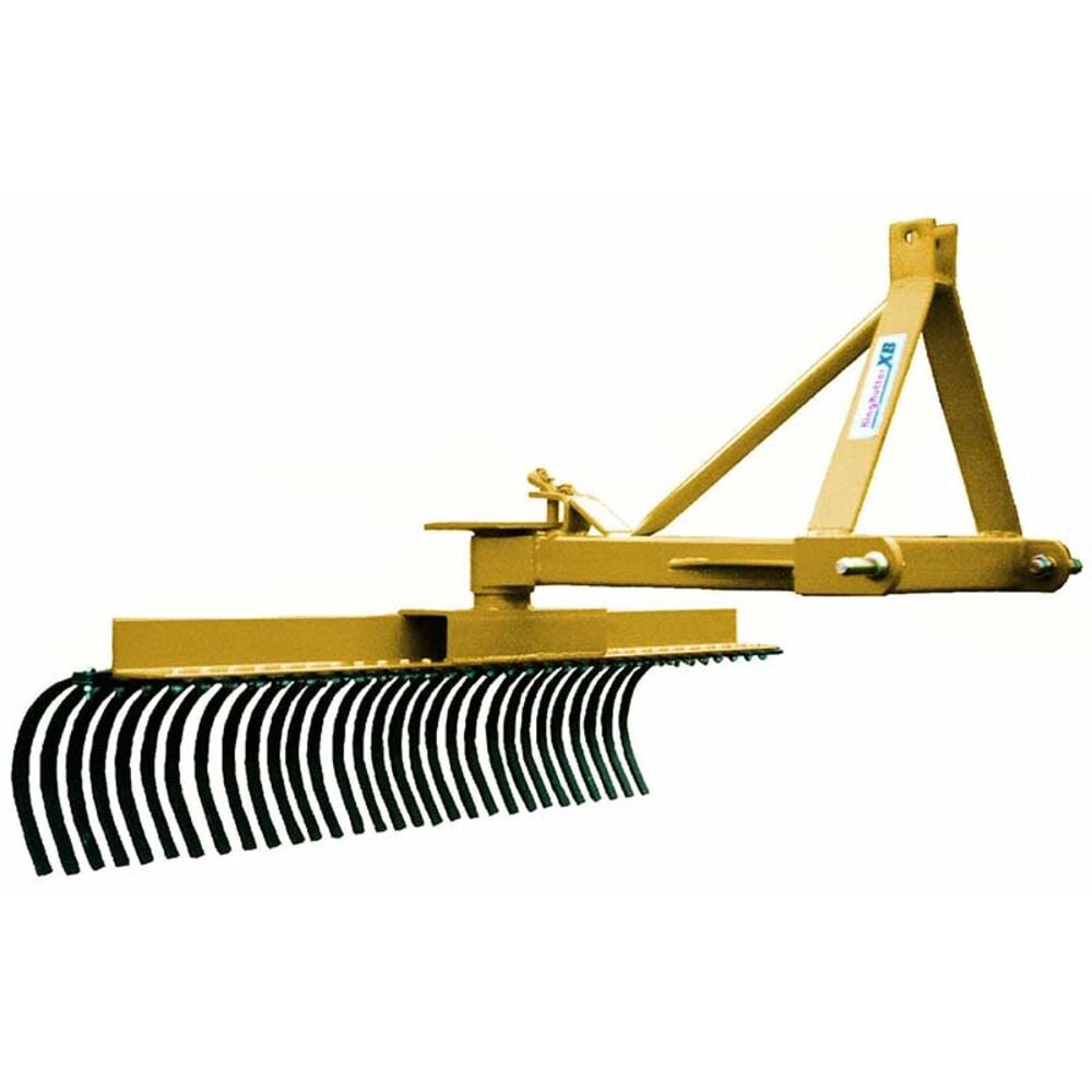 image of 5-ft Square Tube XB Yard Rake - Yellow