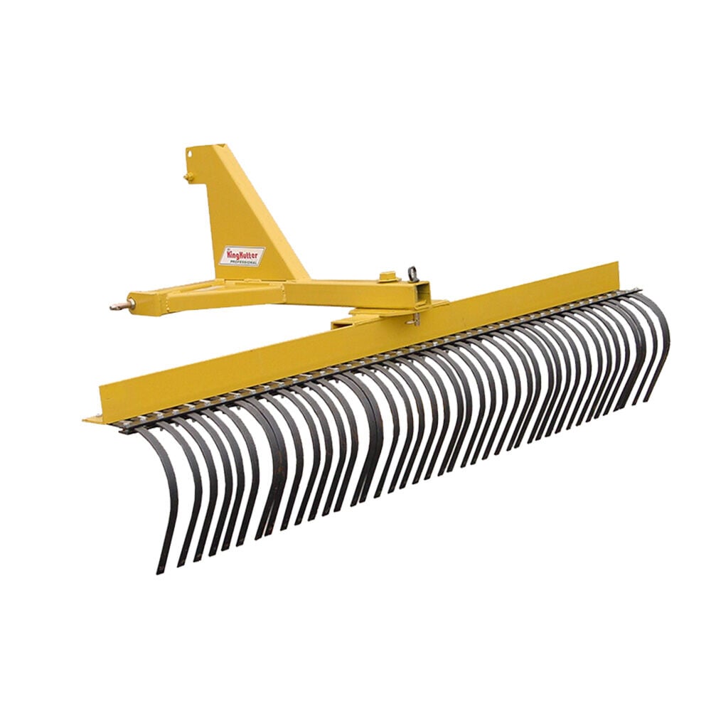 image of 6-ft 36-Tine Professional Landscape Rake - Yellow