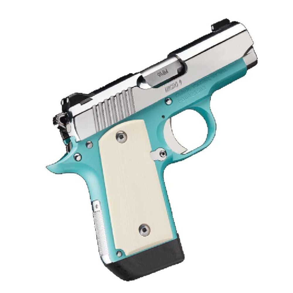 image of Micro 9 Bel-Air 9mm Special Edition Pistol with Ivory Micarta Grips and Blue Frame