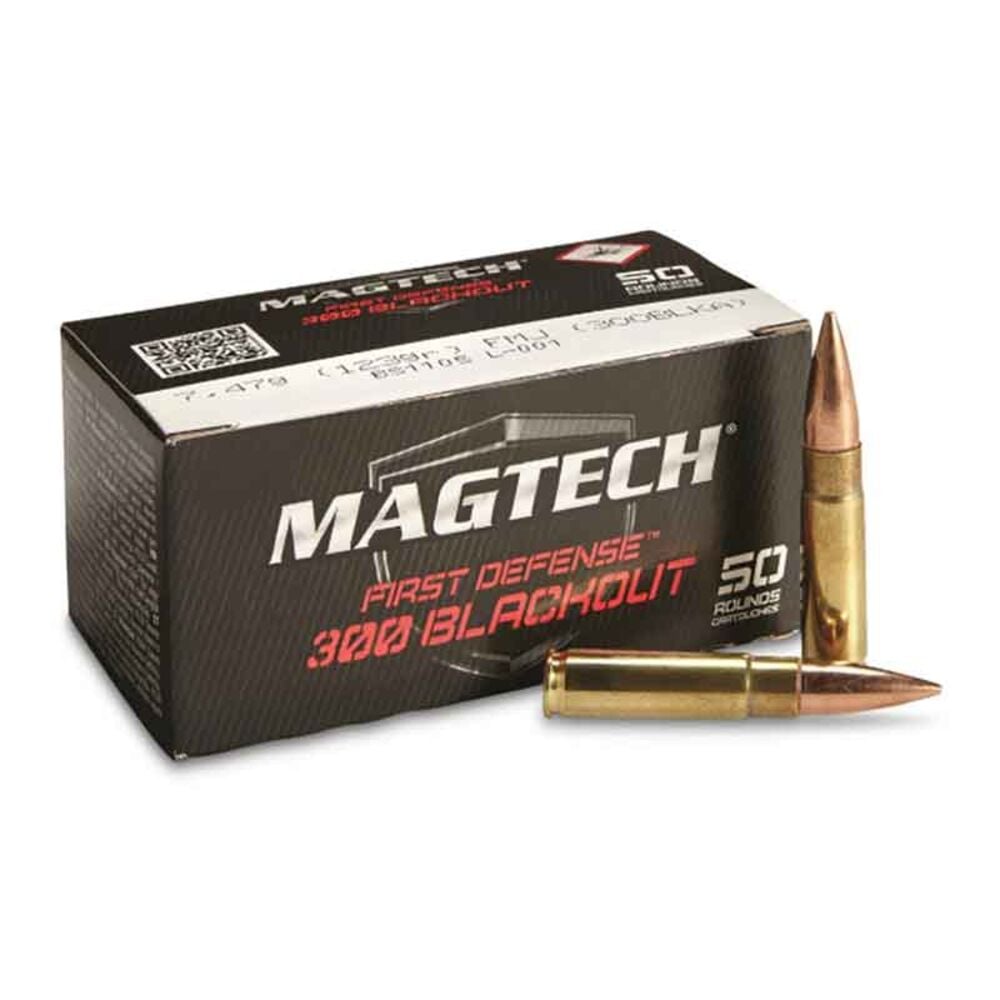 image of 300 AAC Blackout 2230FPS 123 Grain FMJ Rifle Ammunition, 50 rds