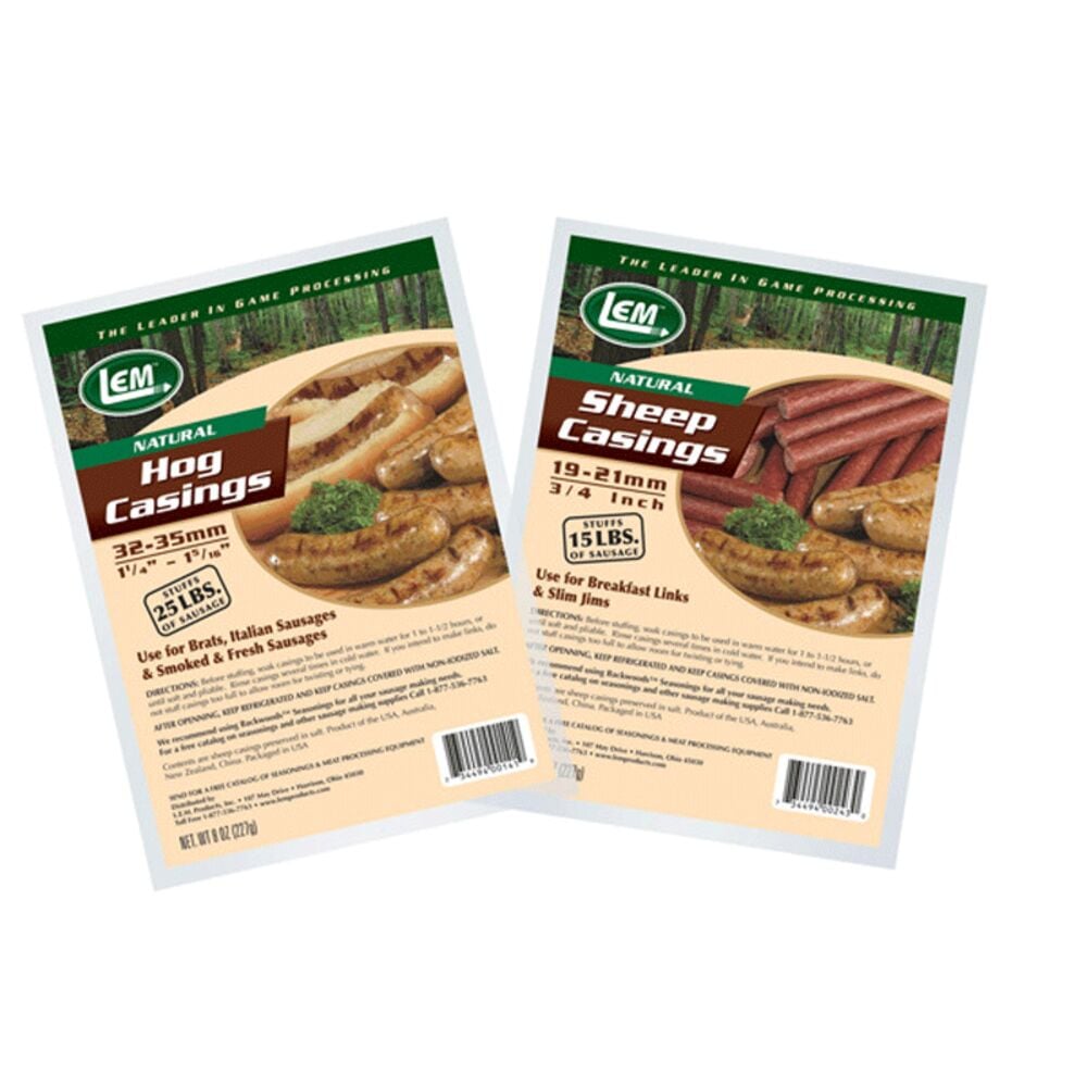 image of Natural Hog Casing, 8 oz bag, 32 count