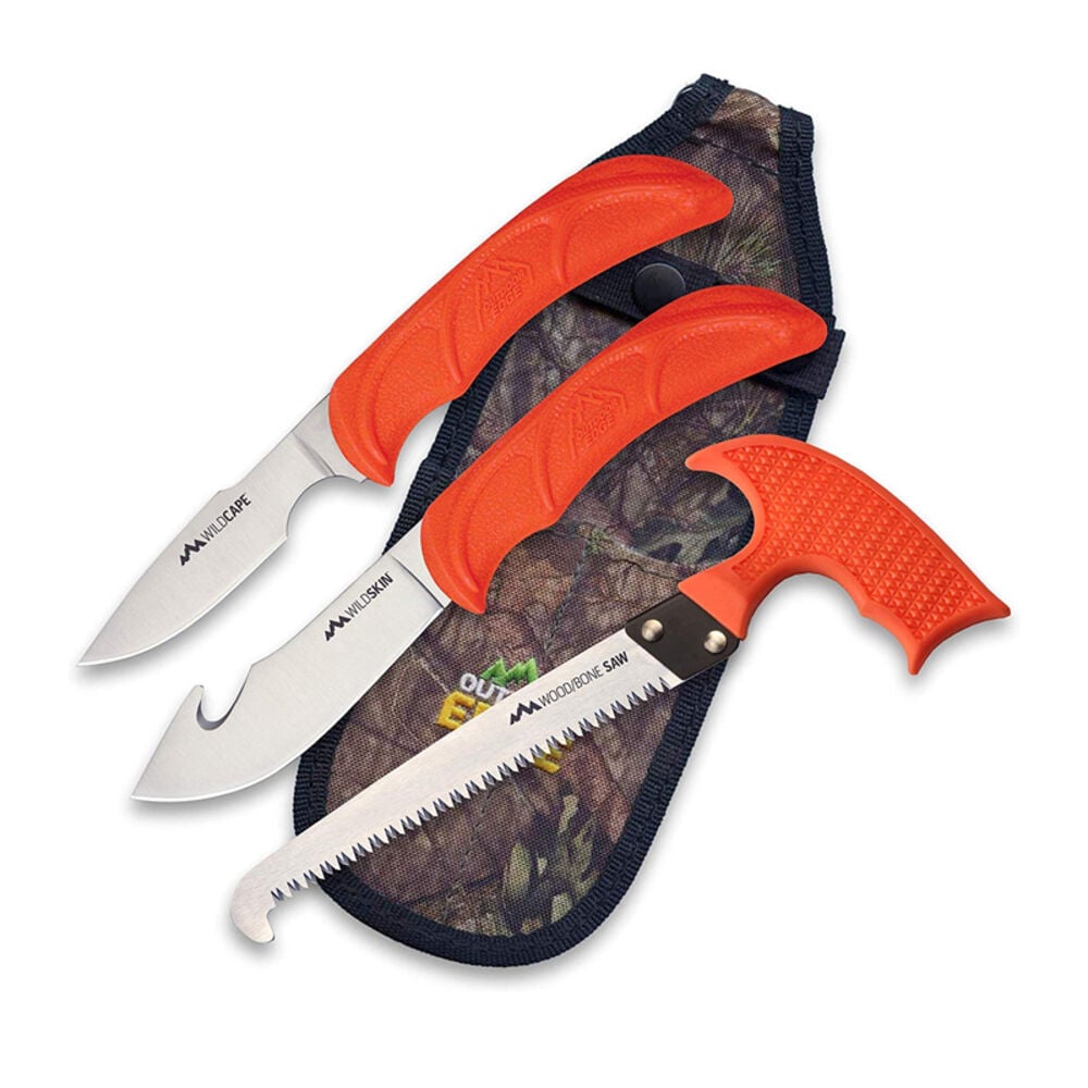 image of Wild Guide 2 Knife & Saw Game Processing Set, Mossy Oak Sheath
