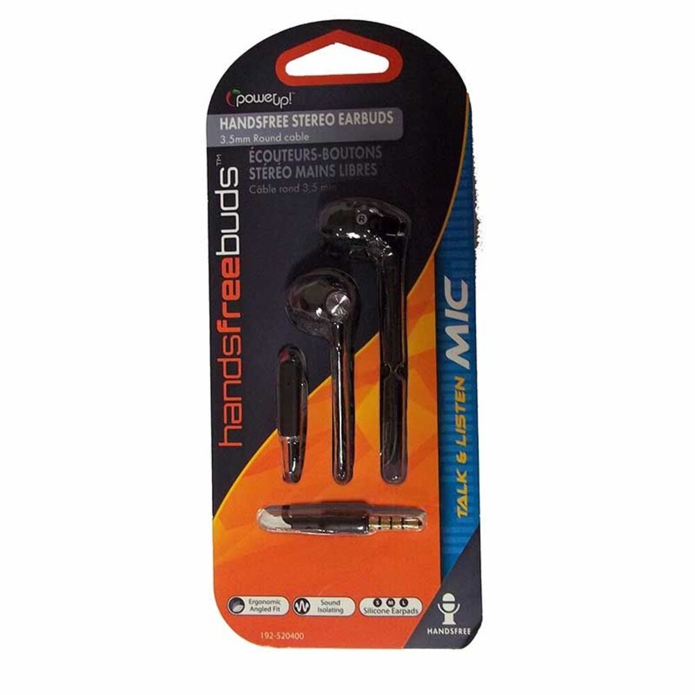 image of Black Handsfree Vinyl Earbuds