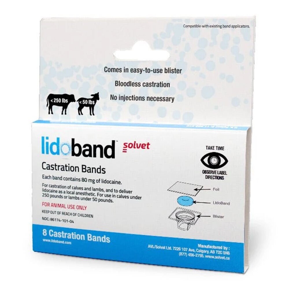 image of Lidoband Livestock Castration Bands, 8 ct