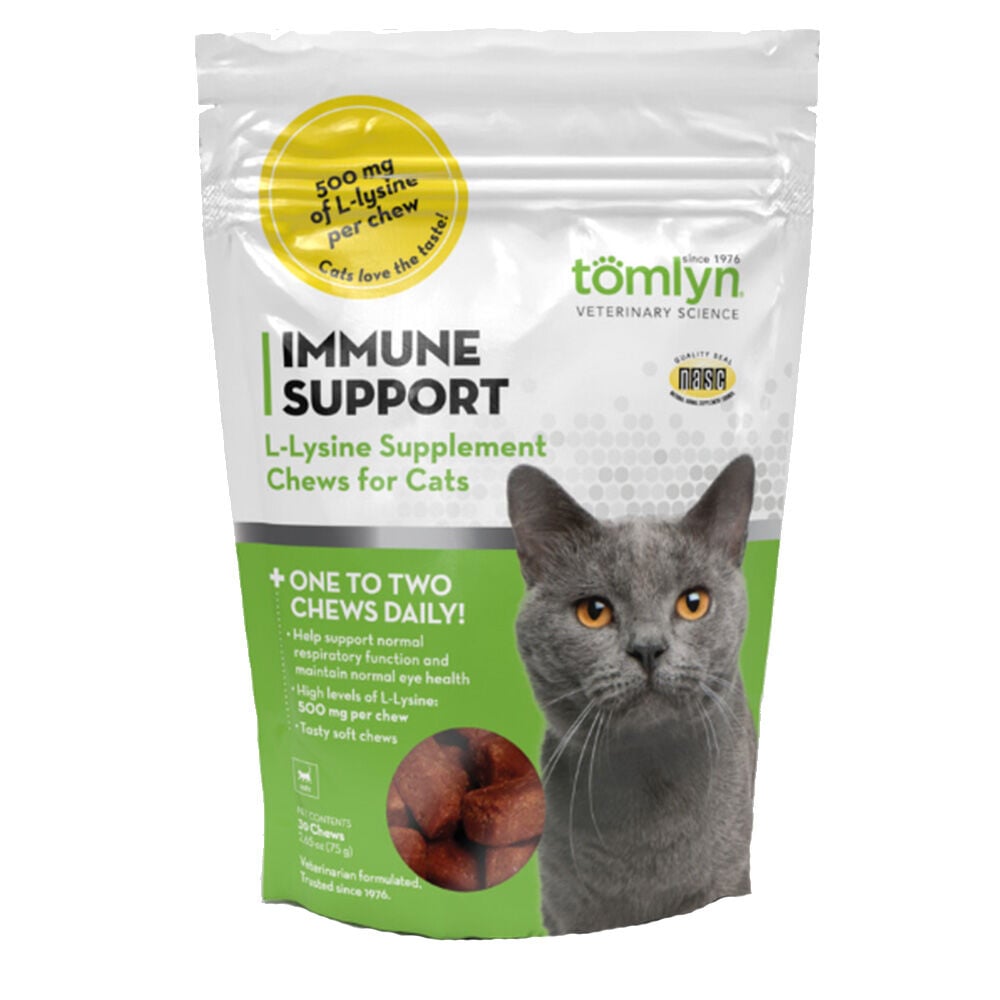 image of Cat Supplement- L-Lysine Immune Support, Fish-Flavored, 30 ct