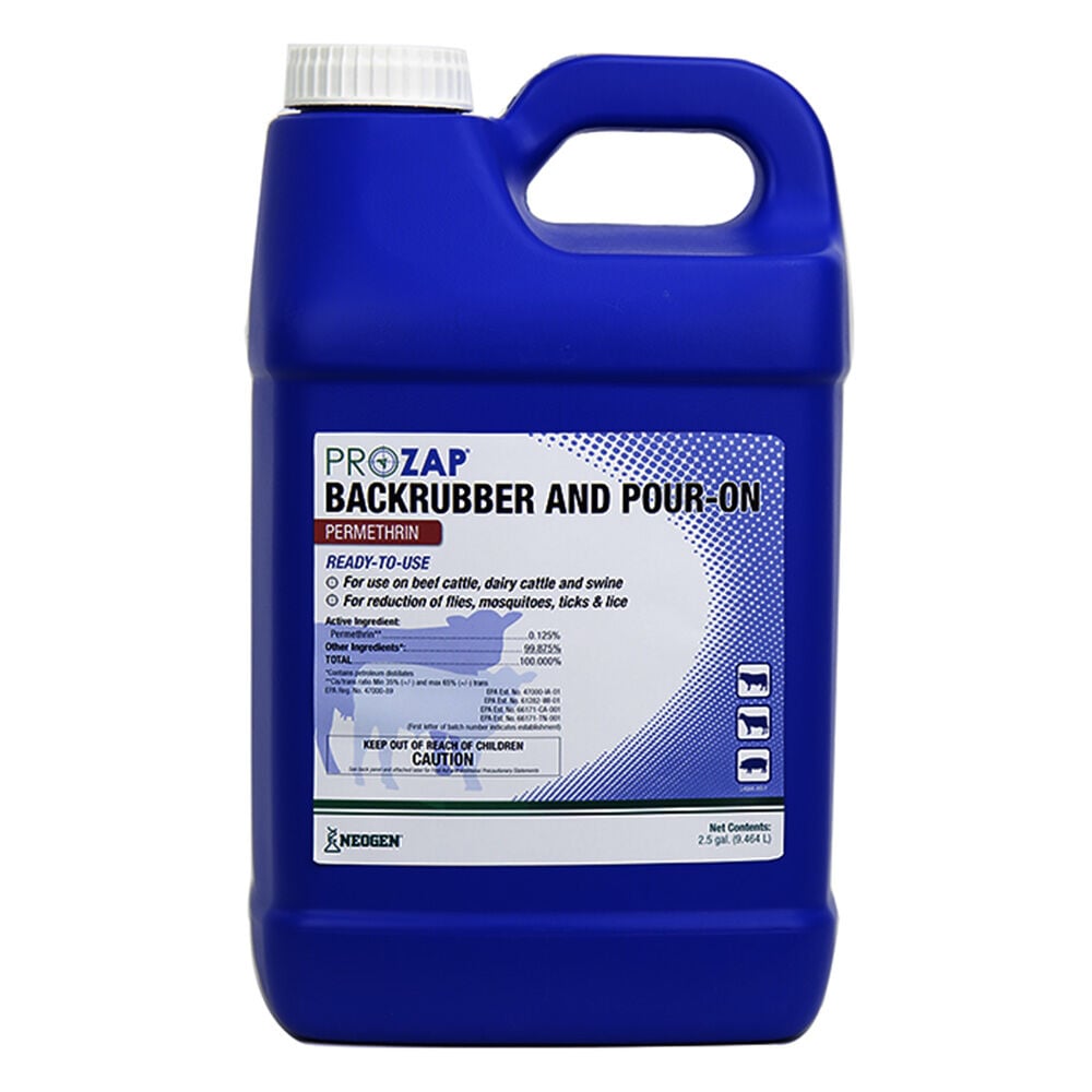 image of Prozap Backrubber and Pour-On Insecticide, 2.5 gal