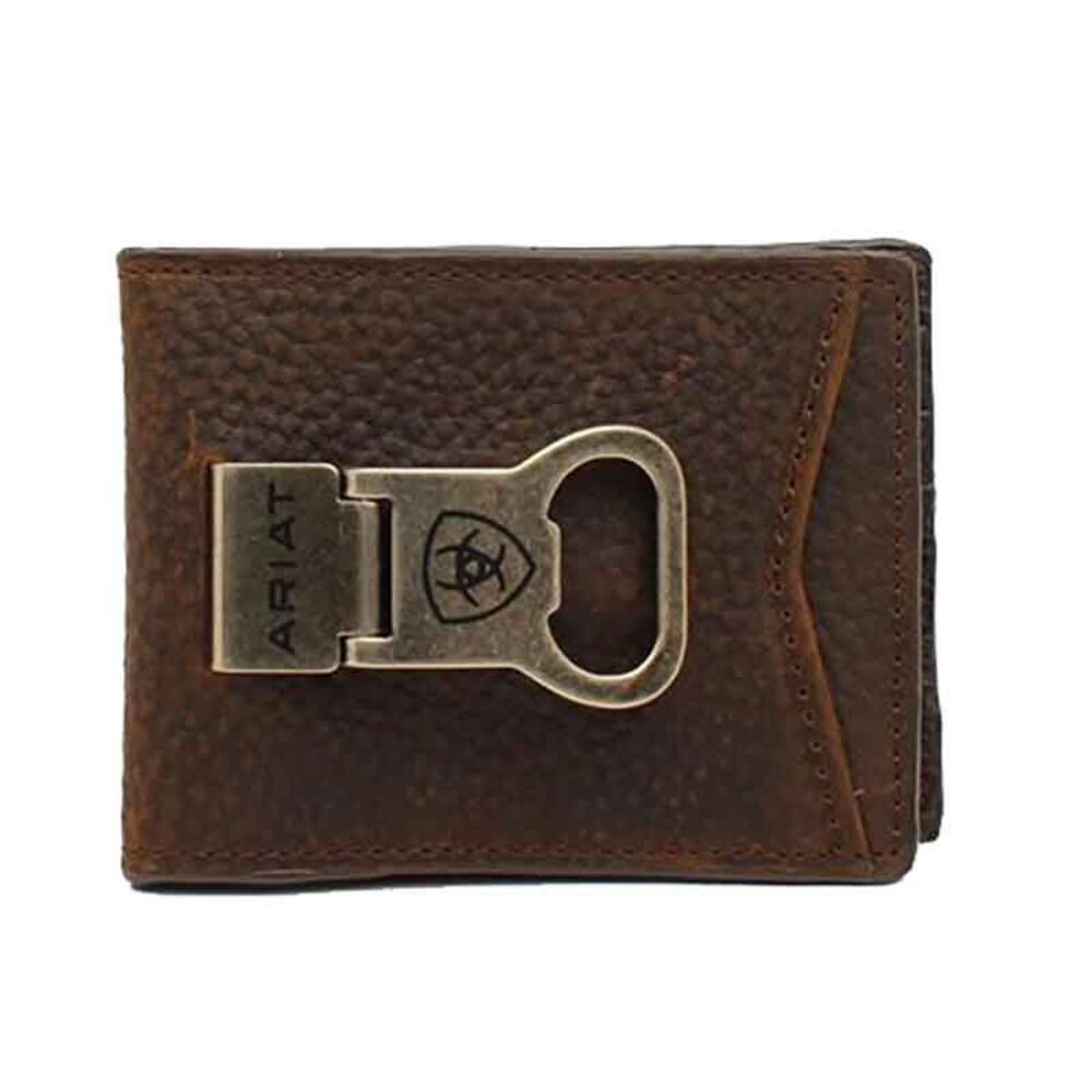 image of Brown Rowdy Bi-Fold Money Clip Wallet
