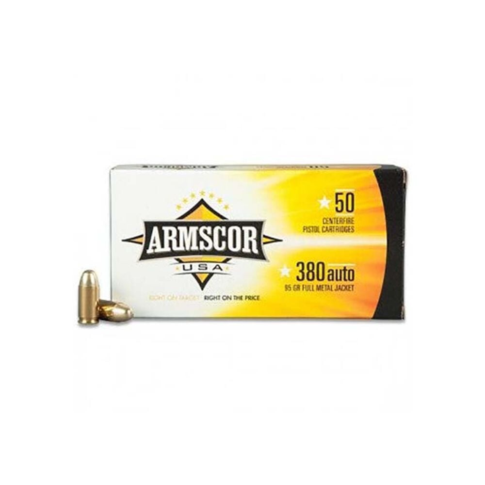 image of .380 Auto 95 Grain FMJ Handgun Ammunition, 50 rounds