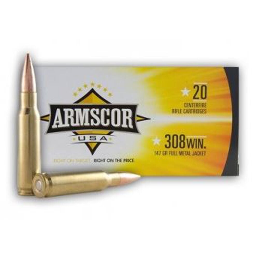 image of .308 Win 147 Grain FMJ Rifle Ammunition, 20 rds