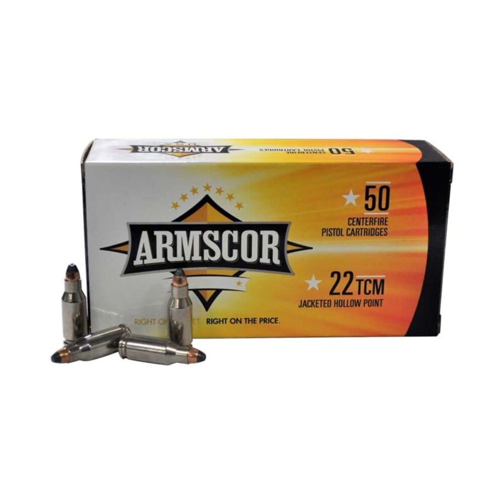 image of .22 TCM 40 Grain JHP Handgun Ammunition, 50 rounds