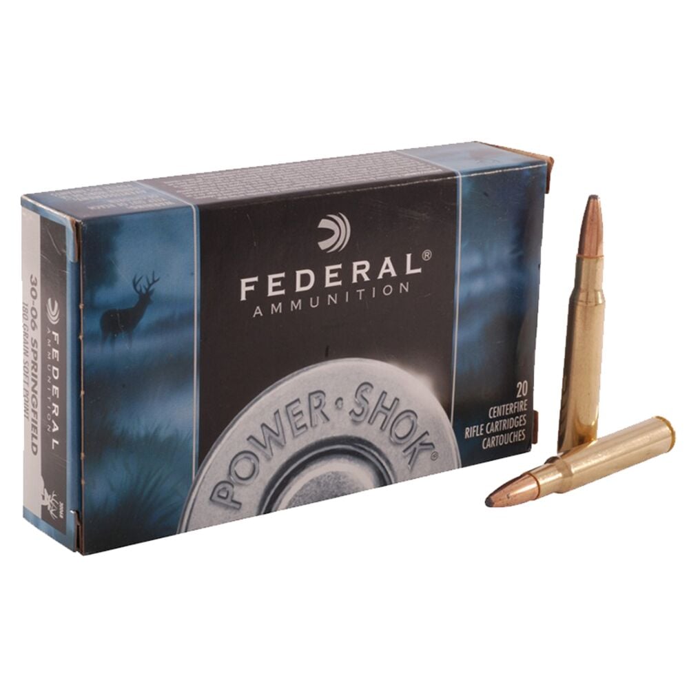 image of Power Shok .30-06 Springfield 180 Grain 2700 Rifle Ammunition, 20 rds