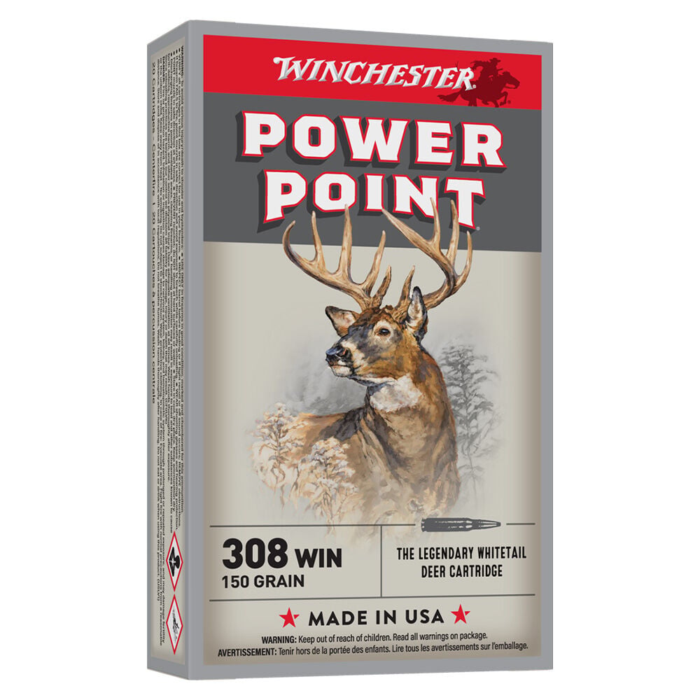 image of Power Point 308 Winchester 150 Grain Rifle Ammunition, 20 rds