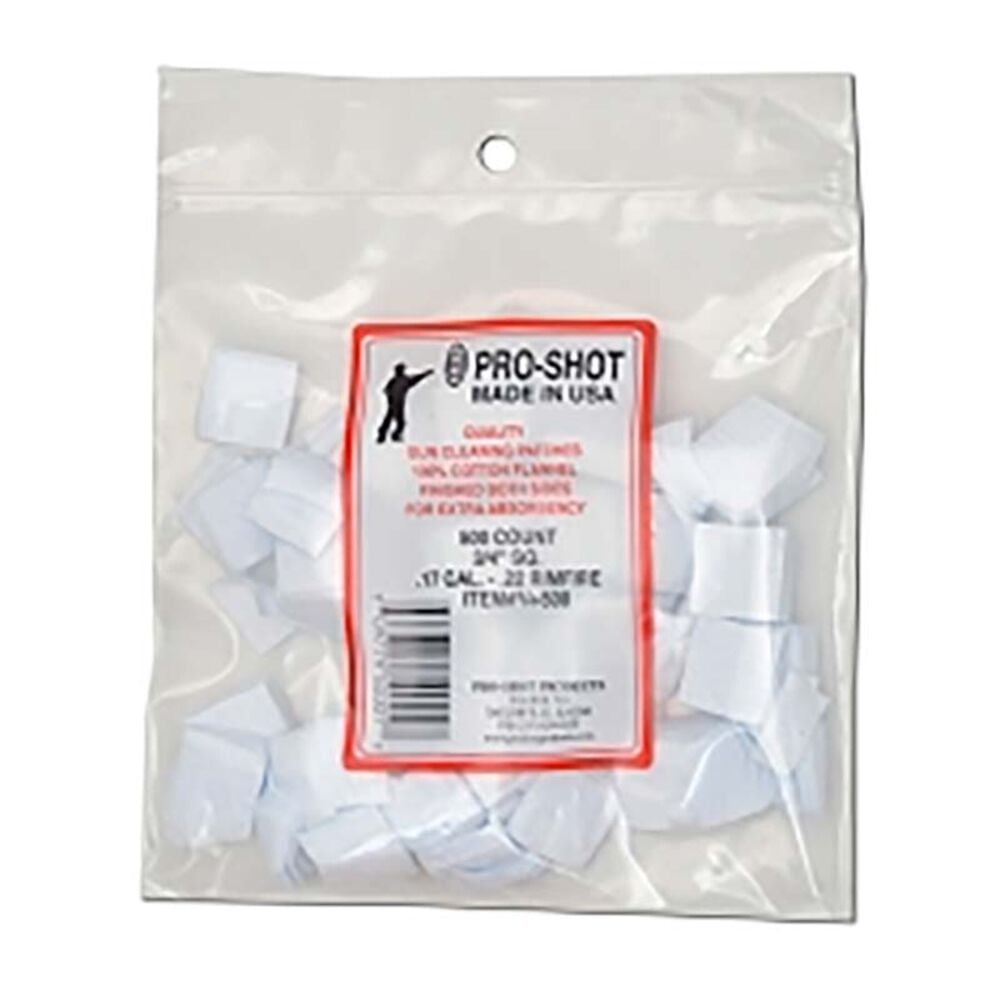 image of .77-.22 Caliber Rimfire 3/4-in Square Cotton Flannel Patches, 500 count
