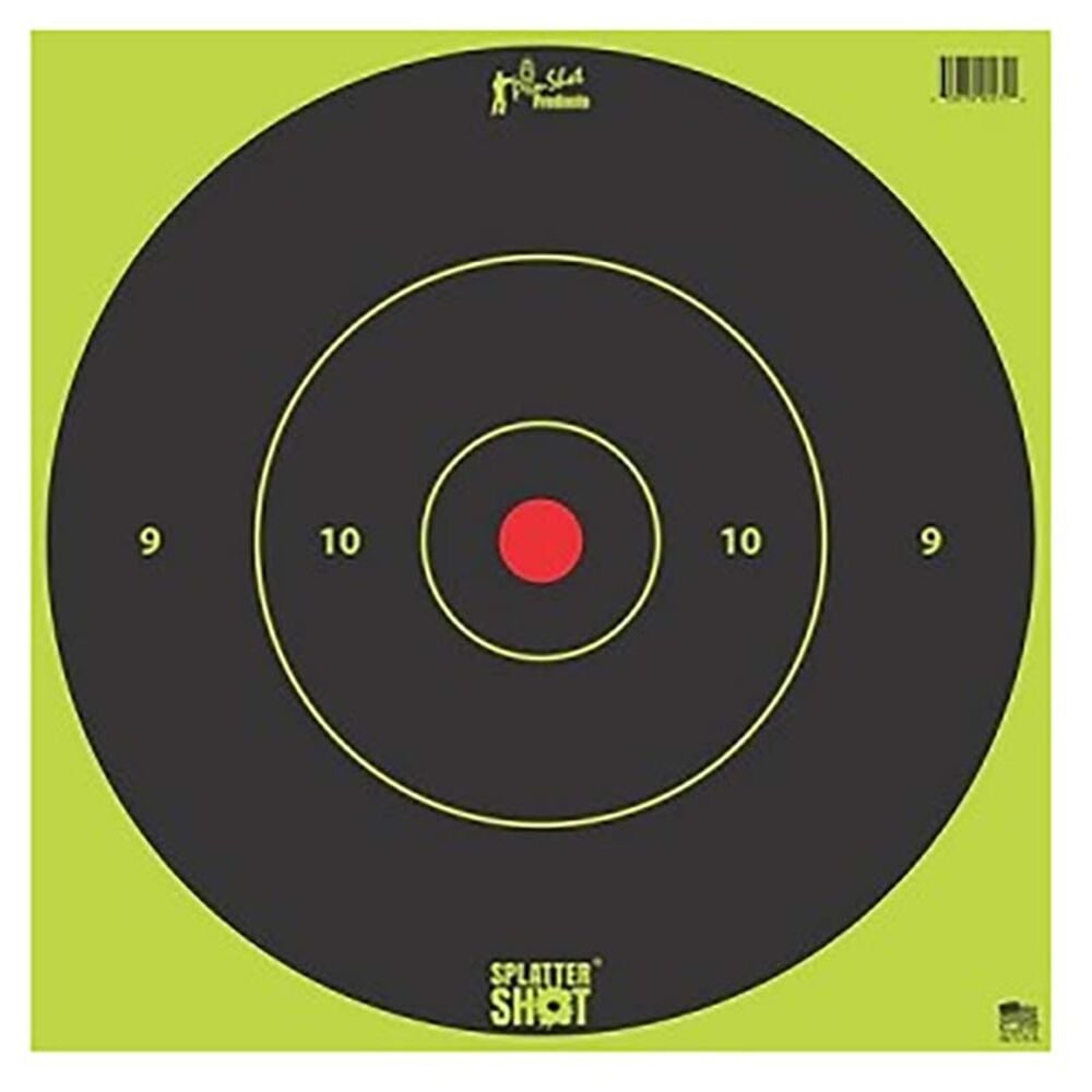 image of 12-in Green Splatter Shot Bullseye Tag Paper Target, 5 targets