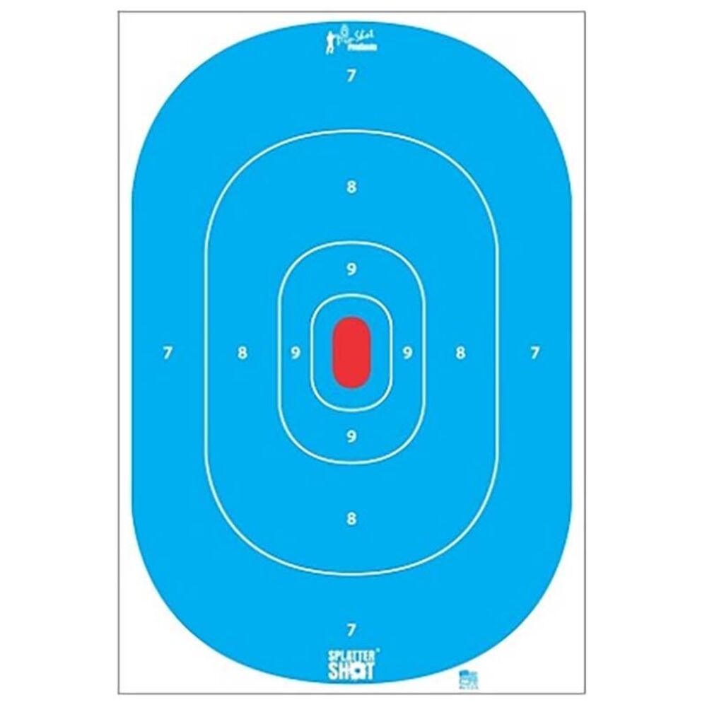 image of 12-in x 18-in Blue Silhouette Insert Heavy Tag Paper Target, 8 targets