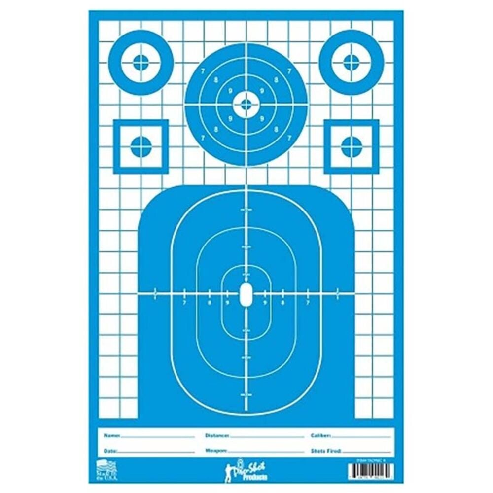 image of 12-in x 18-in Splatter Shot Tactical Precision Pistol/Rifle/Shotgun Heavy Tag Paper Target, 8 targets