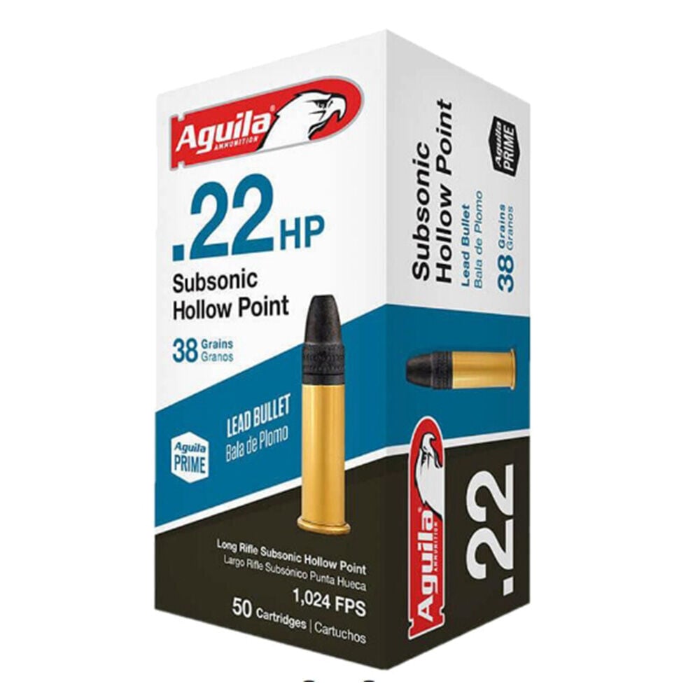 image of .22 LR 38 Grain Subsonic Rimfire Ammunition, 50 rounds