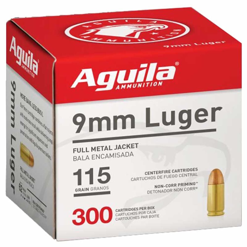 image of  9mm Luger 115 Grain FMJ Handgun Ammunition, 300 rounds