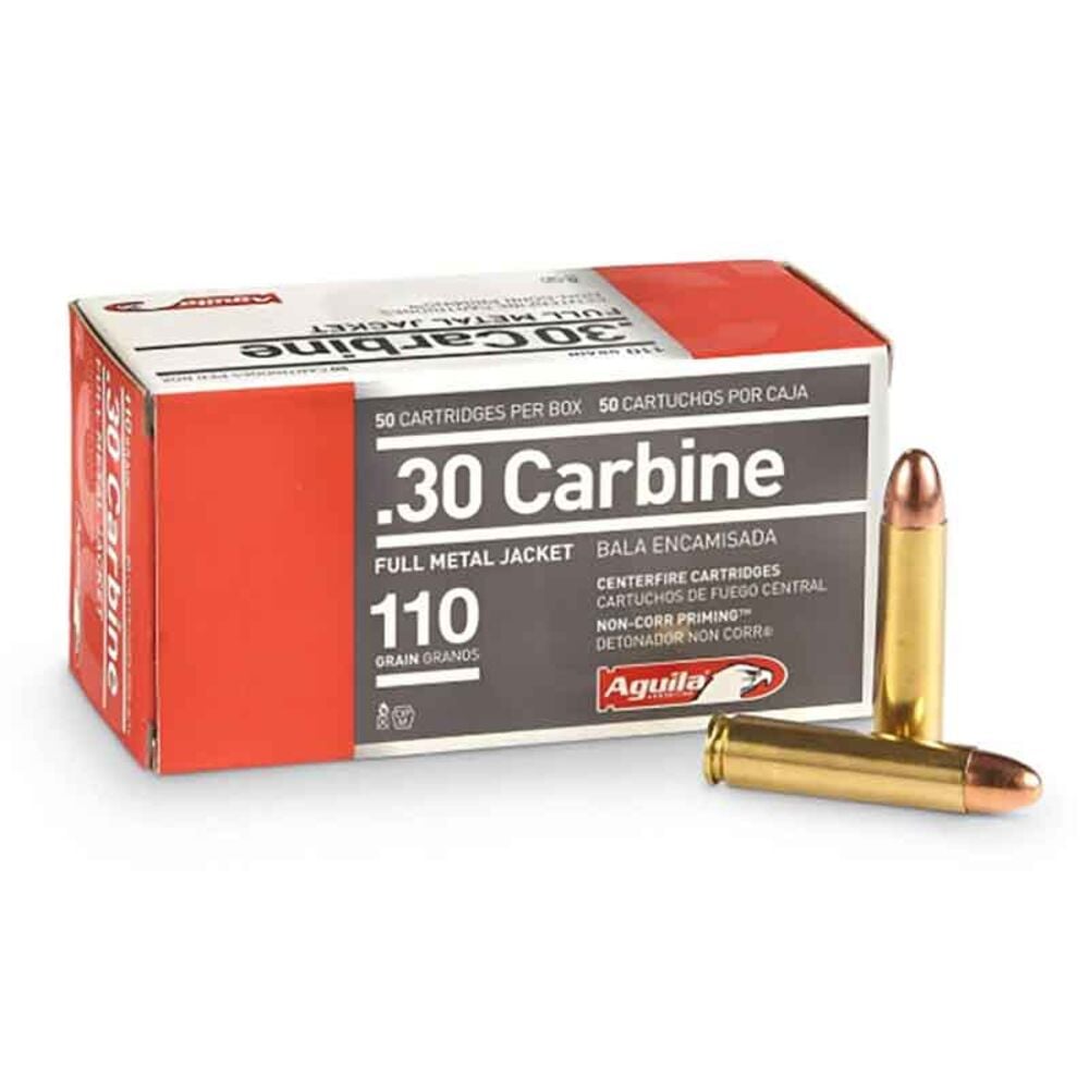 image of .30 Carbine 110 Grain FMJ Rifle Ammunition, 50 rounnds