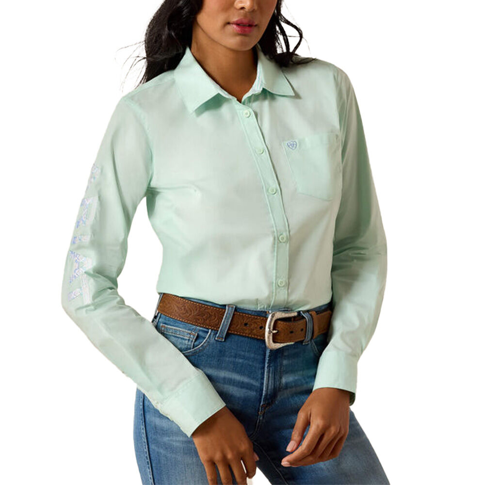 image of Women's Team Kirby Long Sleeve Button Up Shirt