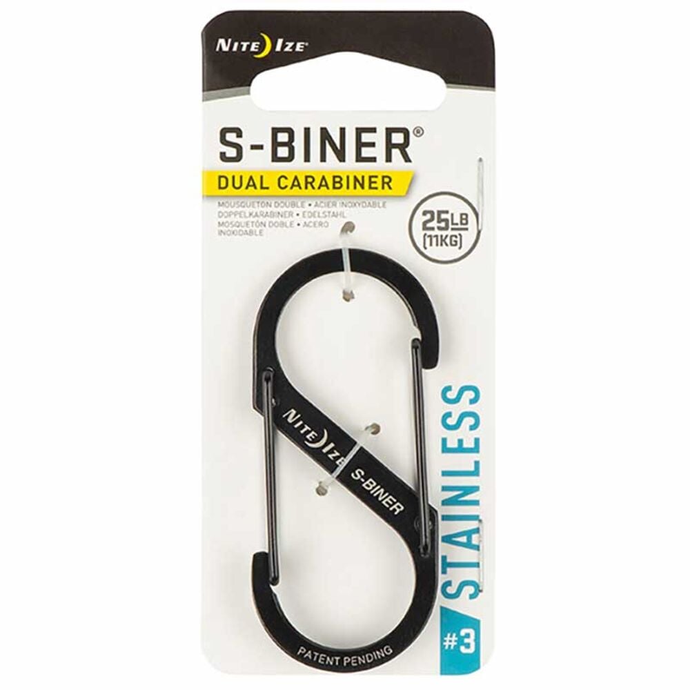 image of S-Biner Stainless Steel Dual Carabiner #3, Black
