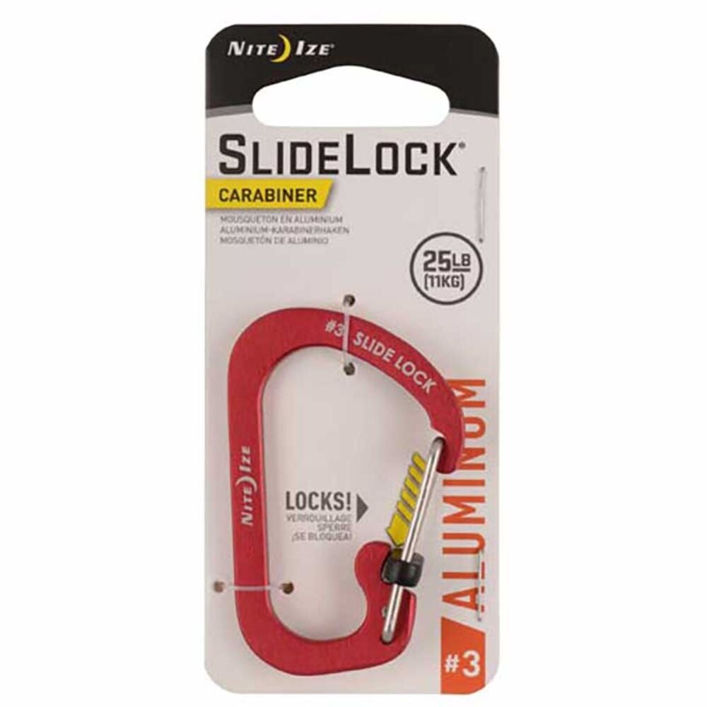 image of Slidelock Aluminum Carabiner #3, Red