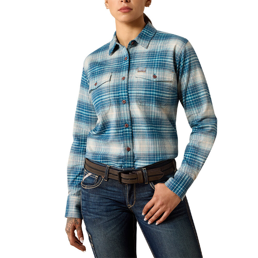 image of Women's Rebar Flannel DuraStretch Long Sleeve  Work Shirt