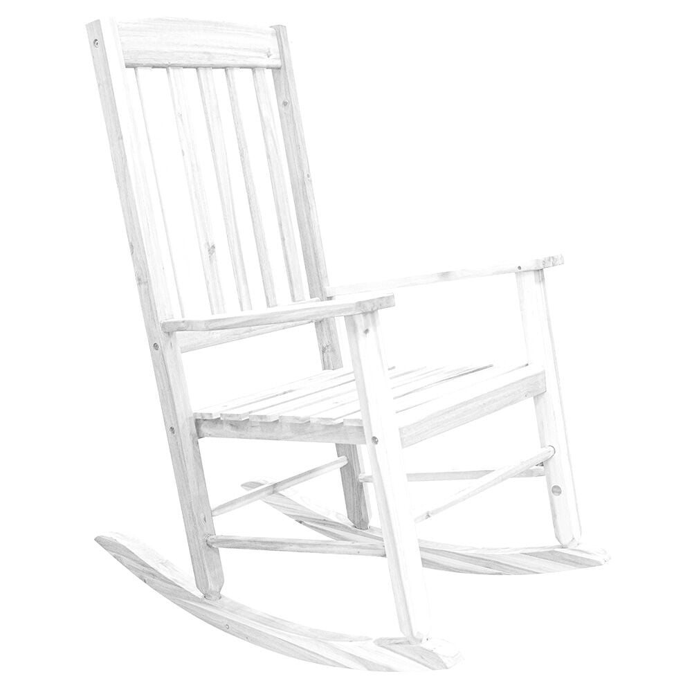 image of Wood Rocking Chair- White