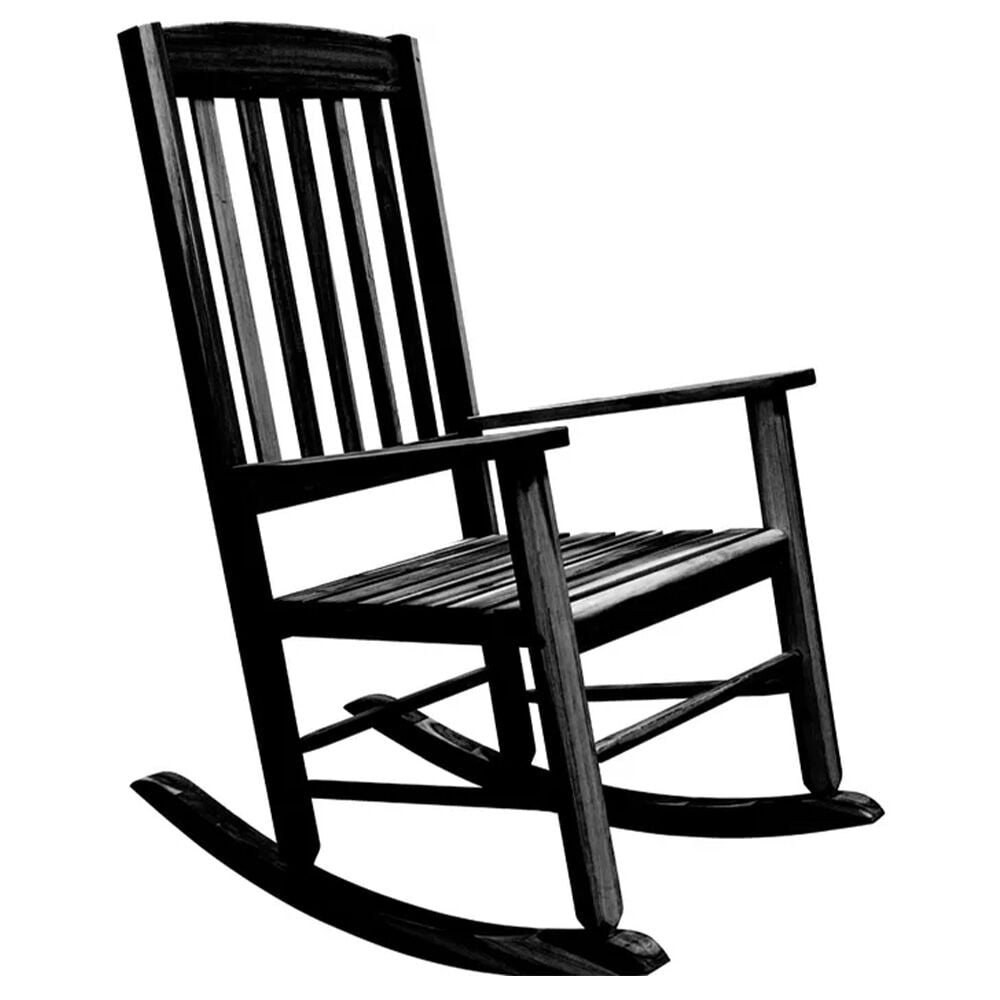 image of Wood Rocking Chair- Black
