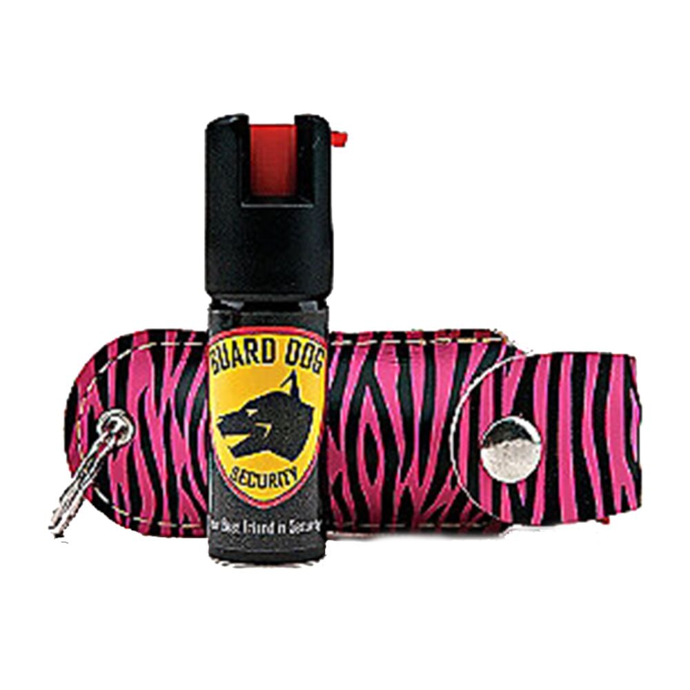 image of 18% OC Pepper Spray, 1/2 oz, Pink Zebra Holster