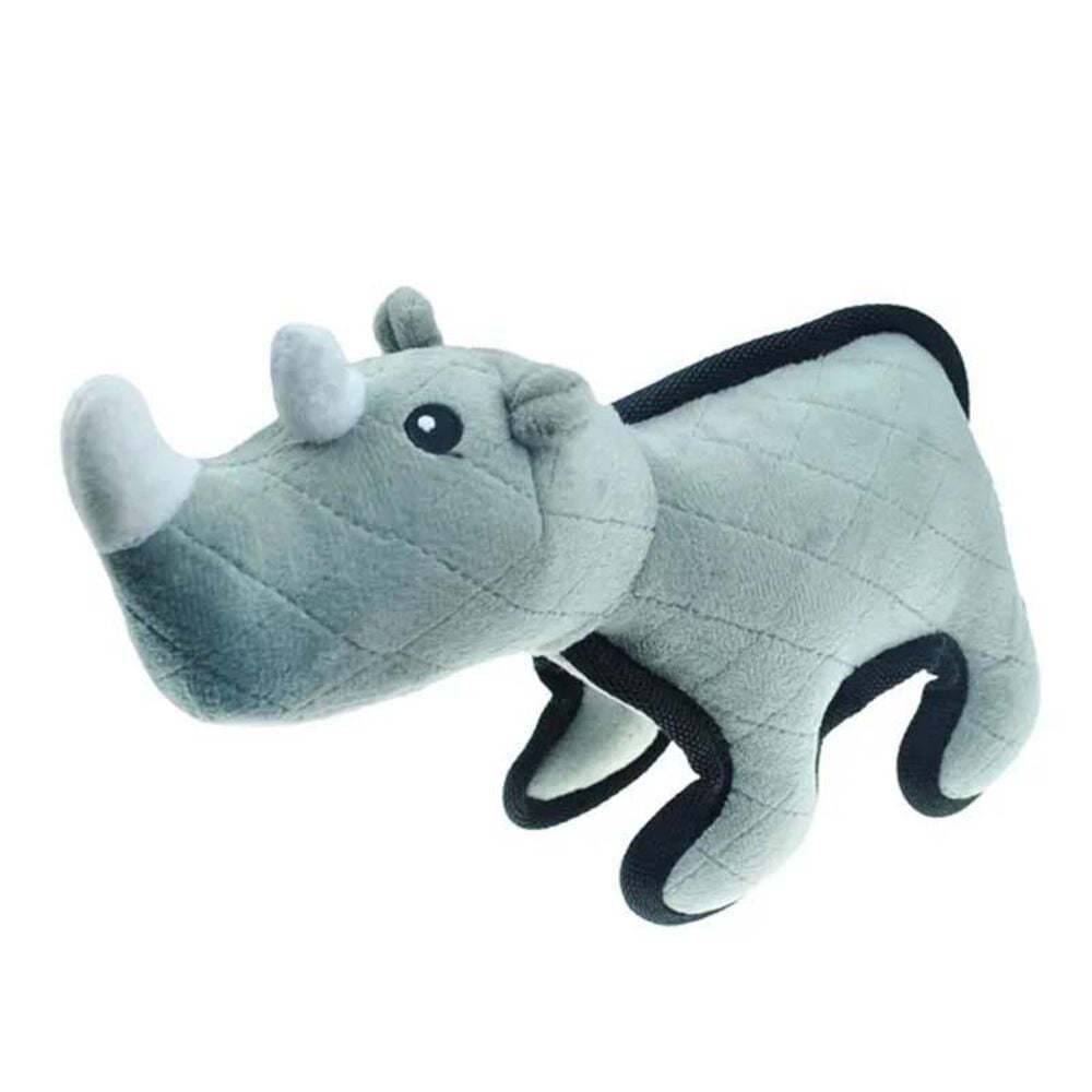 image of Tuffimals Large Rhino Dog Toy