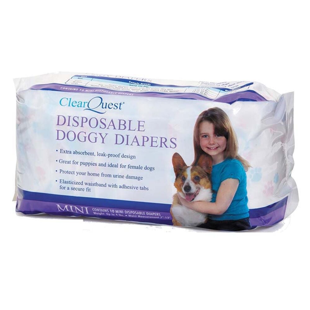image of Mini Disposable Dog Diapers, 10 count