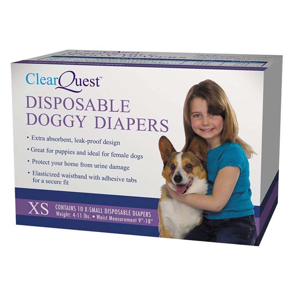 image of Extra Small Disposable Dog Diapers, 10 count
