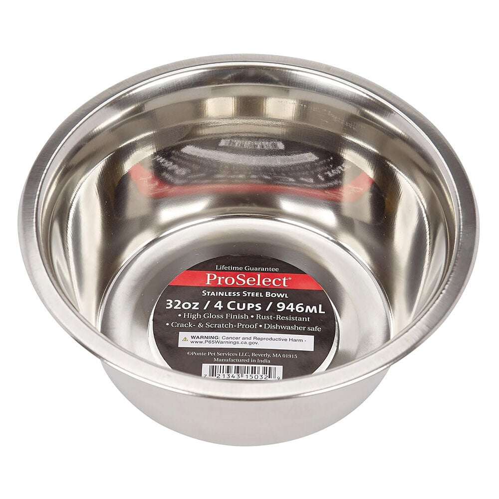 image of Pet Dish- Proselect, Stainless Steel, 64 oz