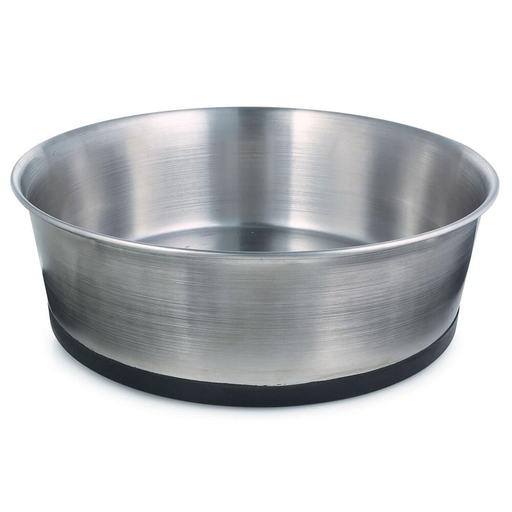 image of Pet Dish- Stainless Steel with Rubber Base, 96 oz