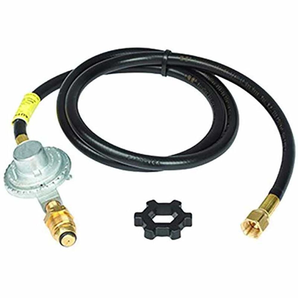 image of Propane Hose/Regulator Assembly with Restricted Flow Soft Nose, 12-ft