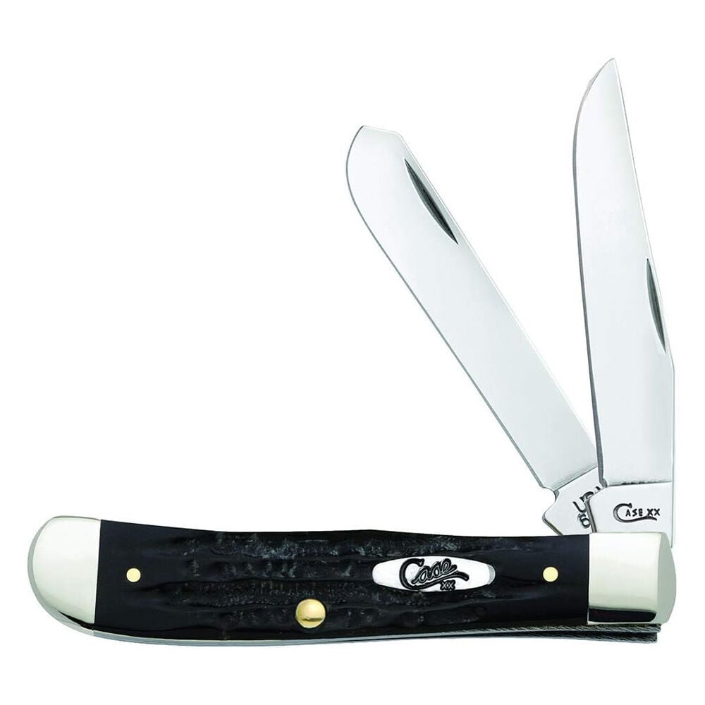 image of Jigged Black Buffalo Horn Trapper Folding Knife
